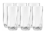 Komplet 6 visokih ravnih kozarcev za hladne pijače, 340 ml