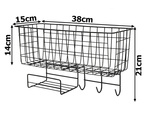 Estante cocina organizador contenedor loft colgante 3 x ganchos asas