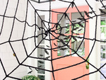Mākslīgs liels liels zirnekļa tīkls melns halloween rotājums