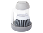 Scrub brush kitchen dishwasher liquid dispenser scrub stand