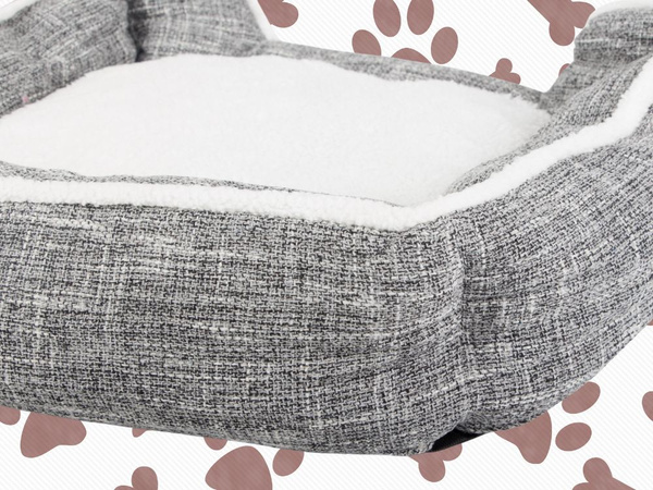 Lit pour chien confortable et moelleux avec coussin taille m