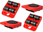 KIT DE ELEVACIÓN PARA TRANSPORTE DE MUEBLES hasta 150KG 4 x RODILLOS