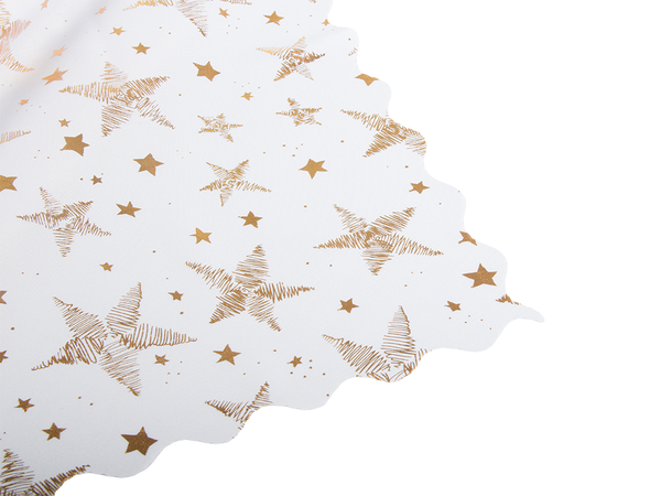 Mantel navidad estrellas blancas copos de nieve 140x220cm