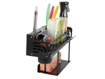 Wall shelf metal kitchen organiser for hanging utensils