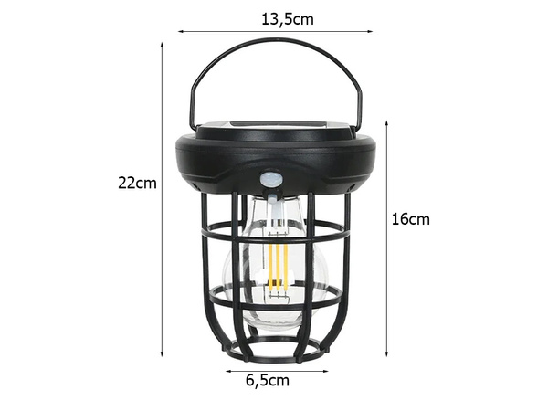 Solar lamp with twilight movement sensor 3 modes 3 led 1800lm waterproof