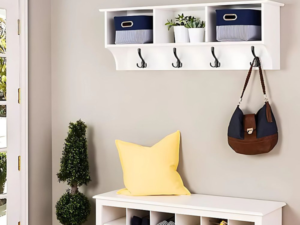 Ganchos de pared negro fuerte ganchos para ropa toallas 5 piezas de metal