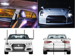 W5w t10 alb cristalic led lumină auto 2 buc component
