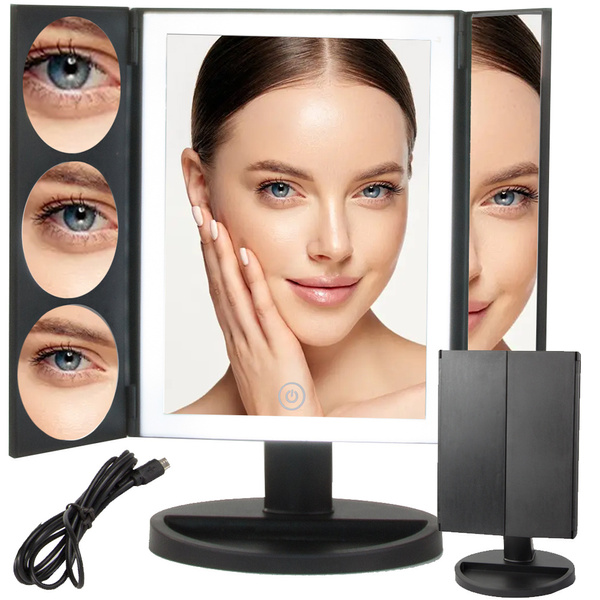 Vedené make-up zrkadlo zväčšujúce 3x 5x 10x