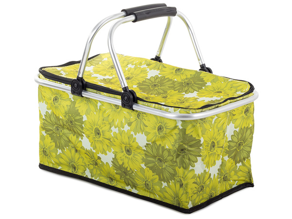 Thermal folding picnic basket insulating shopping basket
