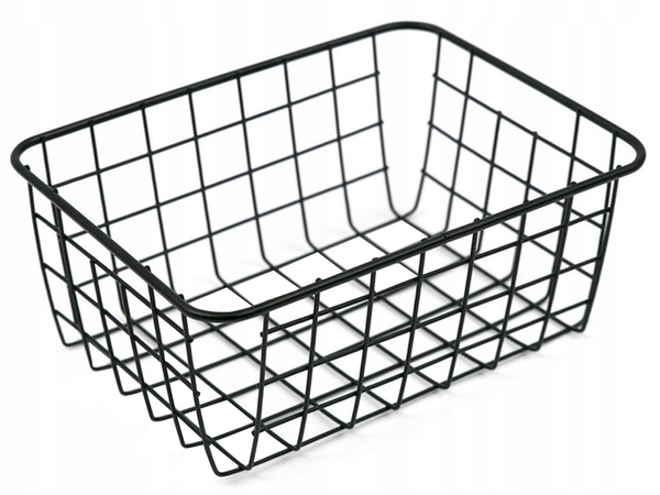 Loft metal wire organiser basket for kitchen fruit basket black large
