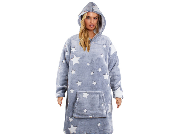 Teplá mikina oversize deka xxl 2v1 hrubý fleece
