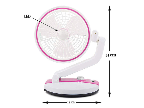 Skladací ventilátor bezdrôtová stolová lampa stojaci stolový ventilátor