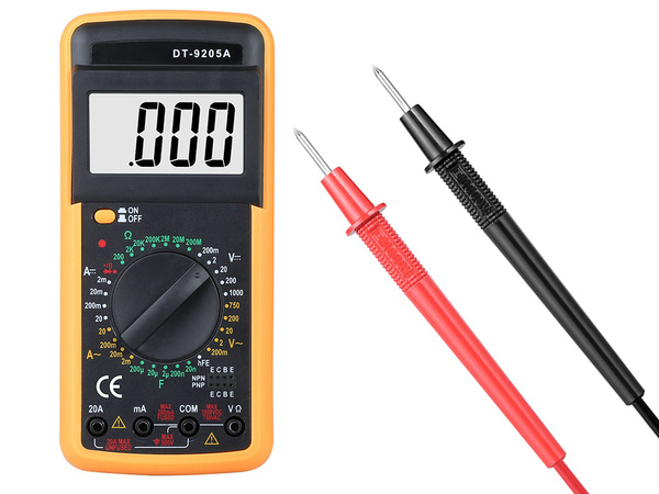 Multimètre numérique courantmètre dt9205a lcd cyfra