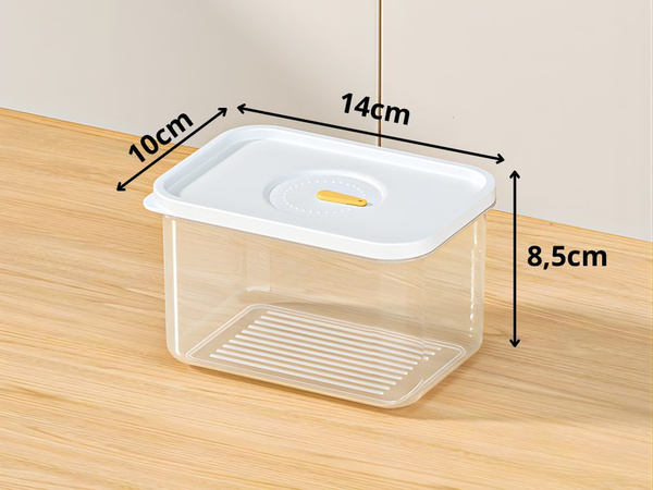 Recipiente para alimentos con tapa hermética organizador de cocina 1000 ml