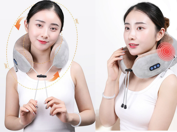 Nyakmasszírozó puha utazópárna autóhoz repülőgéphez