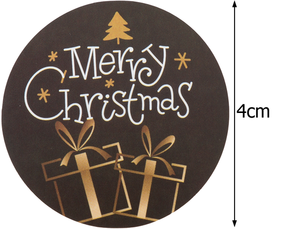 Vianočné dekoratívne nálepky na rolke 500 kusov merry christmas