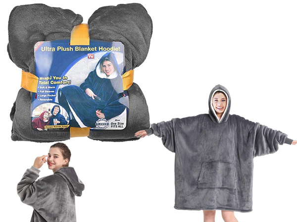Cald hanorac oversize pătură xxl 2in1 fleece gros