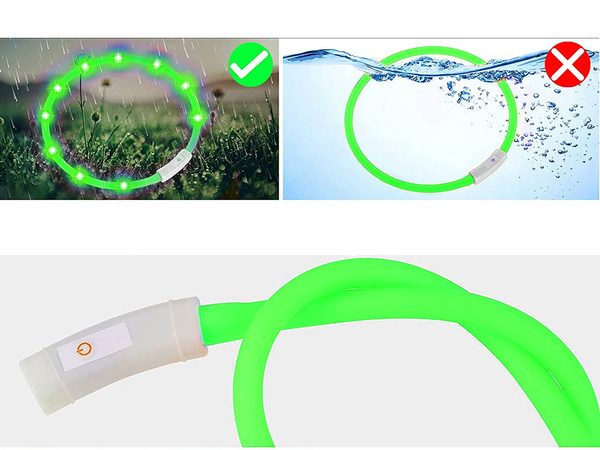 Led osvetlenie pre psy a mačky vodotesné nastaviteľné 47cm usb