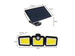 Lampă solară cu senzor de mișcare crepusculară 171 led panou separat grădină