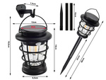 Solar camping lantern led garden lantern usb dusk motion sensor