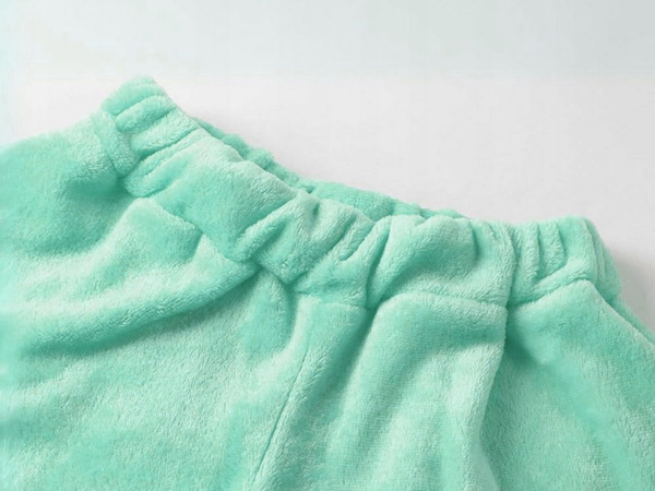 Cálido pijama de mujer de dos piezas con capucha de felpa suave corto xl