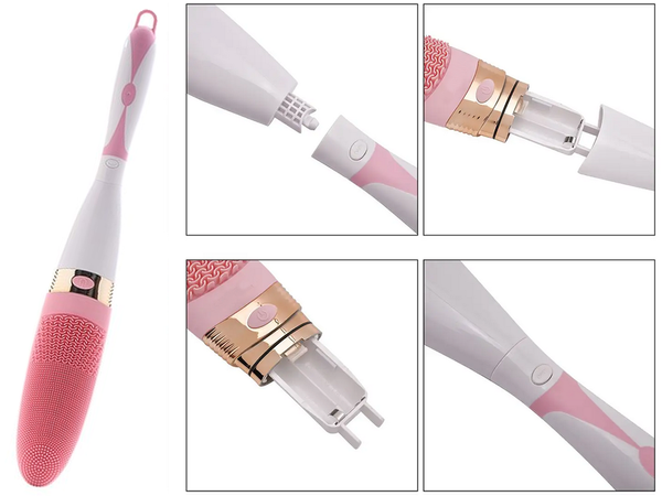 Silicone back massager brush