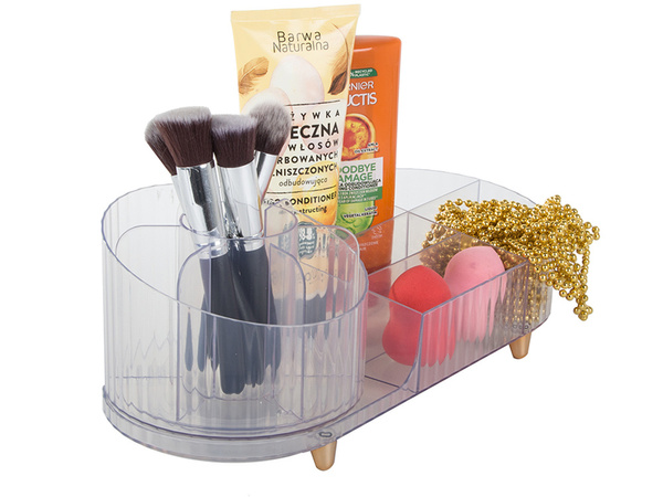 Cofre organizador de cosméticos portacepillos de joyería portacepillos giratorio