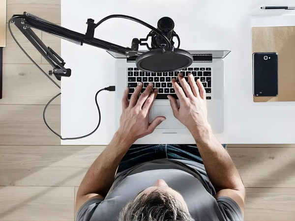 Micrófono de estudio usb de capacitancia con trípode y filtro cardioidal