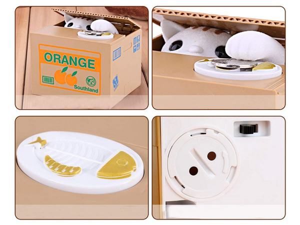 Копилка кошечка интерактивный автомат мяукает