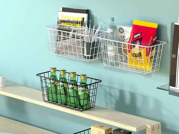 Cesta colgante organizador metálico estante colgante cocina negro