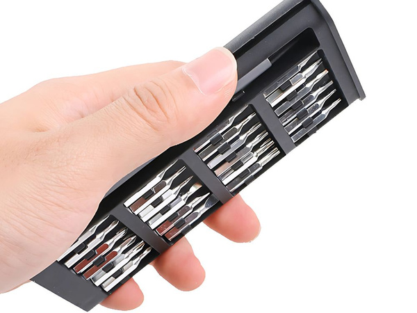 Juego de puntas de destornillador de precisión puntas magnéticas 24 puntas + estuche