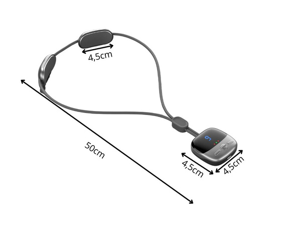 Elektrostimuliatorius kaklo masažuoklis mažas šildantis 9 galios lygiai