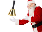 Santa campana metal dorado decoracion