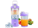 Smoothie blenderis, pārnēsājams, bezvadu USB ledus smalcinātājs, violets
