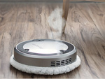 Automatický bezdrôtový elektrický čistiaci mop robot, strieborný