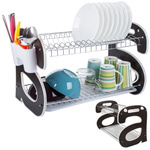 Double-decker stand-up dishwasher drainer