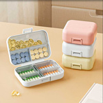 Medicine container tablet organiser capsules 7 compartments travel box