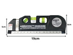 Precision laser spirit level with 2.5m measuring tape laser 3 led modes usb