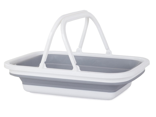 Cesta de la compra plegable de silicona con asas