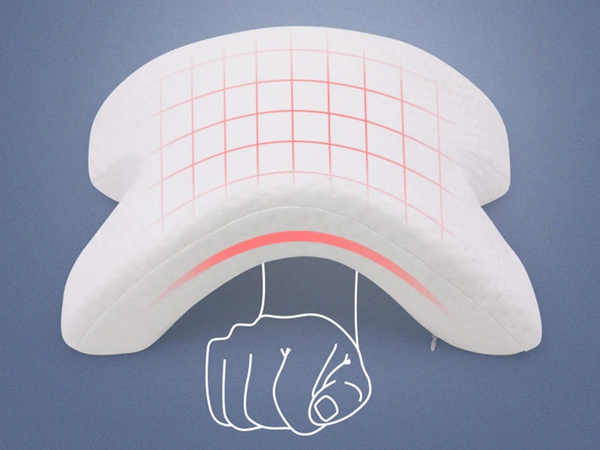 Orthopaedic pillow with armhole for sleeping memory white arch