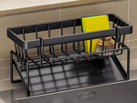 Panier pour évier organiseur pour éponge liquide ustensiles de cuisine égouttoir métallique