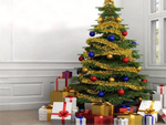 Chandler de navidad 6m cadena dorada