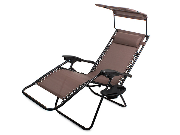Silla de playa plegable gravedad cero 2en1 con capota