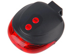 Luz trasera bicicleta 5 led laser line luz trasera carretera