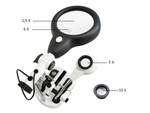Third hand soldering kit magnifying glass holder led