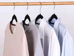 Velour clothes hangers black anti-slip set of 20 pieces