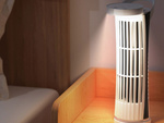 Mini stĺpový stolový ventilátor s led svetlom 2 rýchlosti tichá prevádzka usb