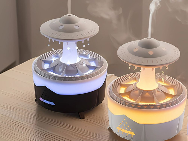 Zvlhčovač vzduchu, vonný difuzér, led lampa v tvare ufo s diaľkovým ovládaním