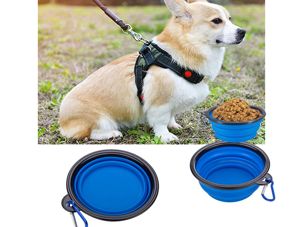 Szilikon tál kutyáknak összecsukható turisztikai carabinieri 400ml