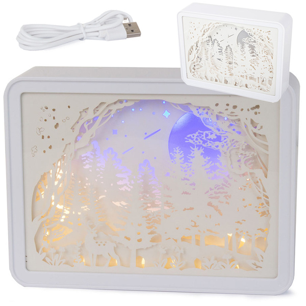 Papirni izrezki nočna luč 3d usb